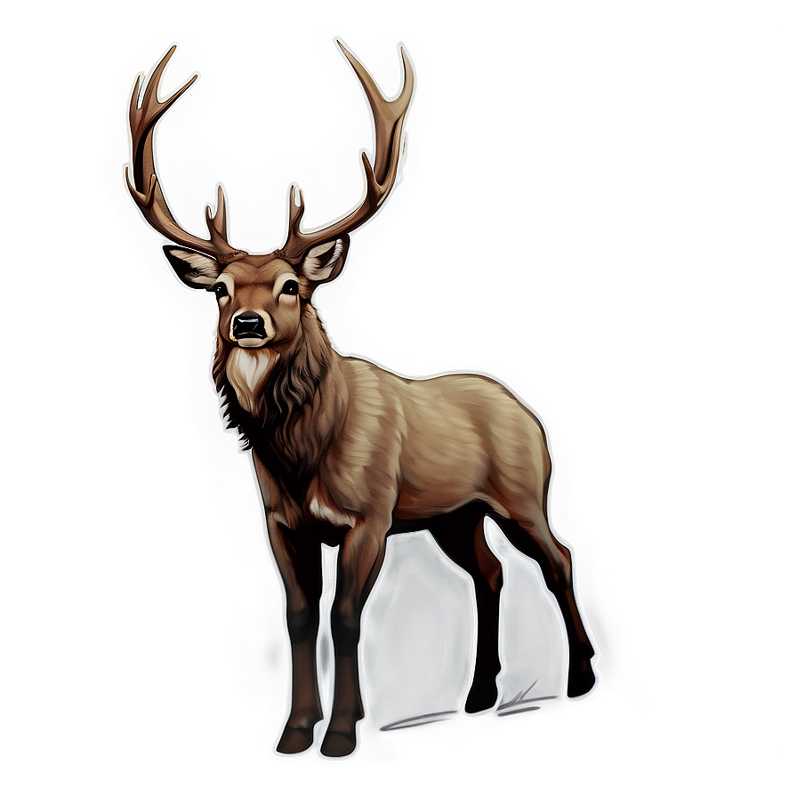 Rustic Buck Sketch Png 98 PNG Image