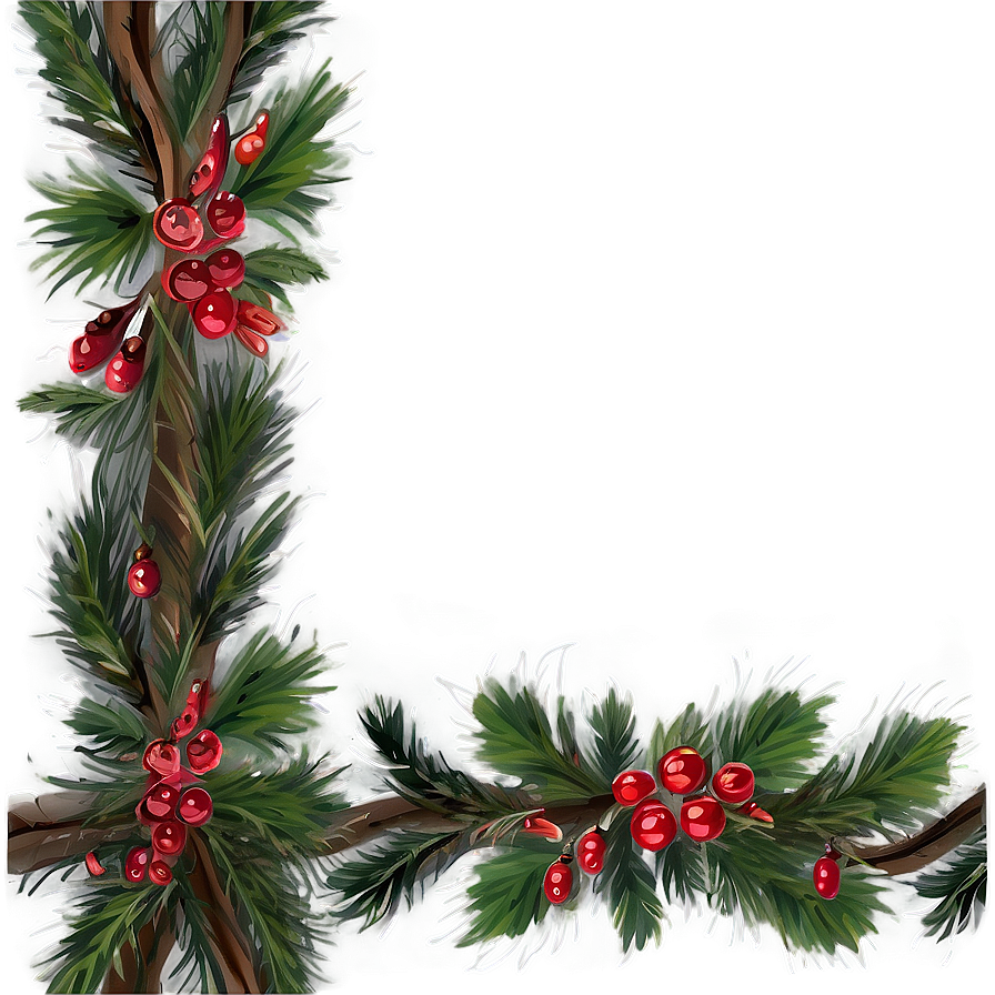 Rustic Christmas Border Png Sbe PNG Image