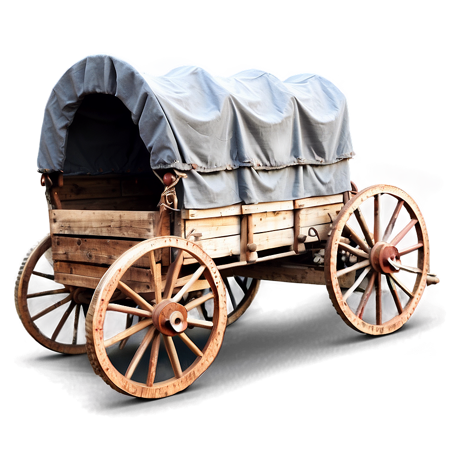 Rustic Covered Wagon Picture Png Glb PNG Image