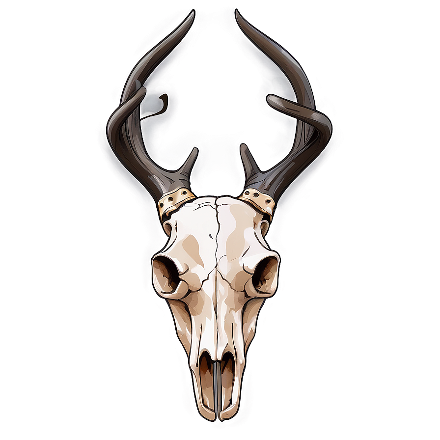 Rustic Deer Skull Design Png Kqc PNG Image