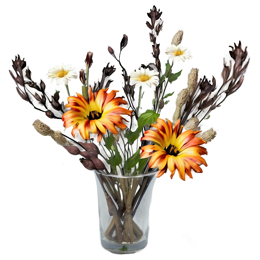 Rustic Fall Flowers Png Ctk29 PNG Image