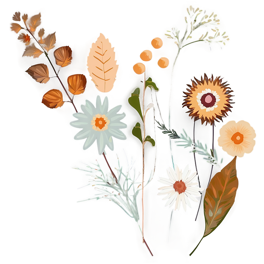 Rustic Fall Flowers Png Wdq61 PNG Image