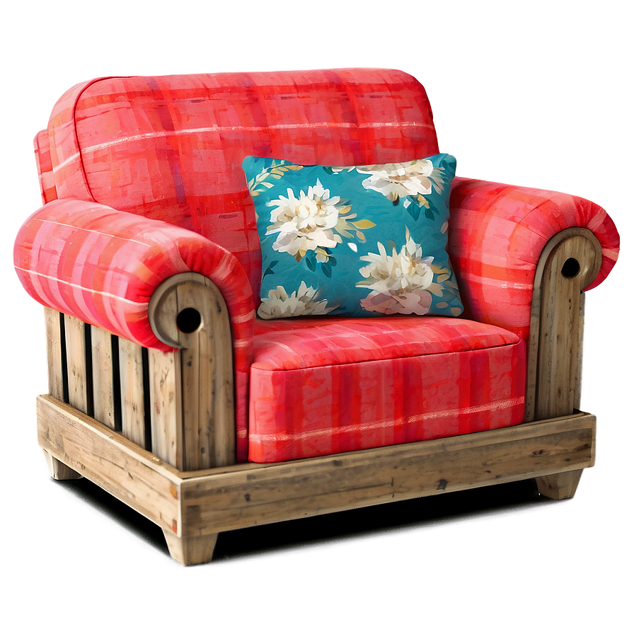 Rustic Farmhouse Sofa Png Dfs PNG Image