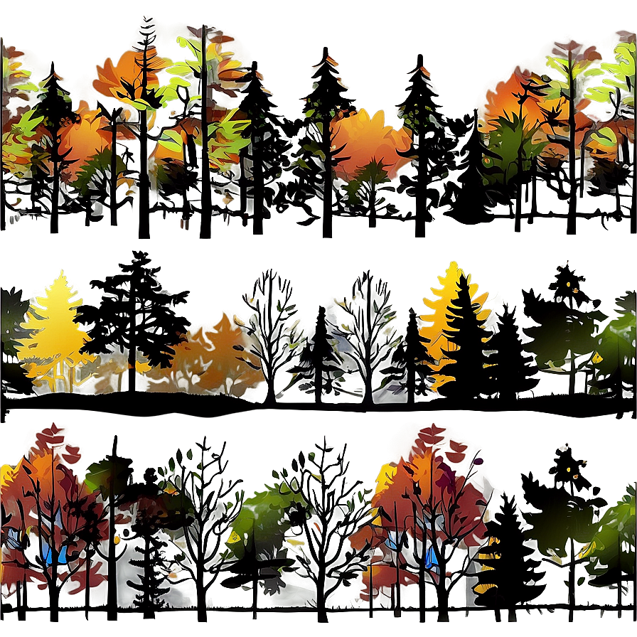 Rustic Forest Silhouette Png 06262024 PNG Image