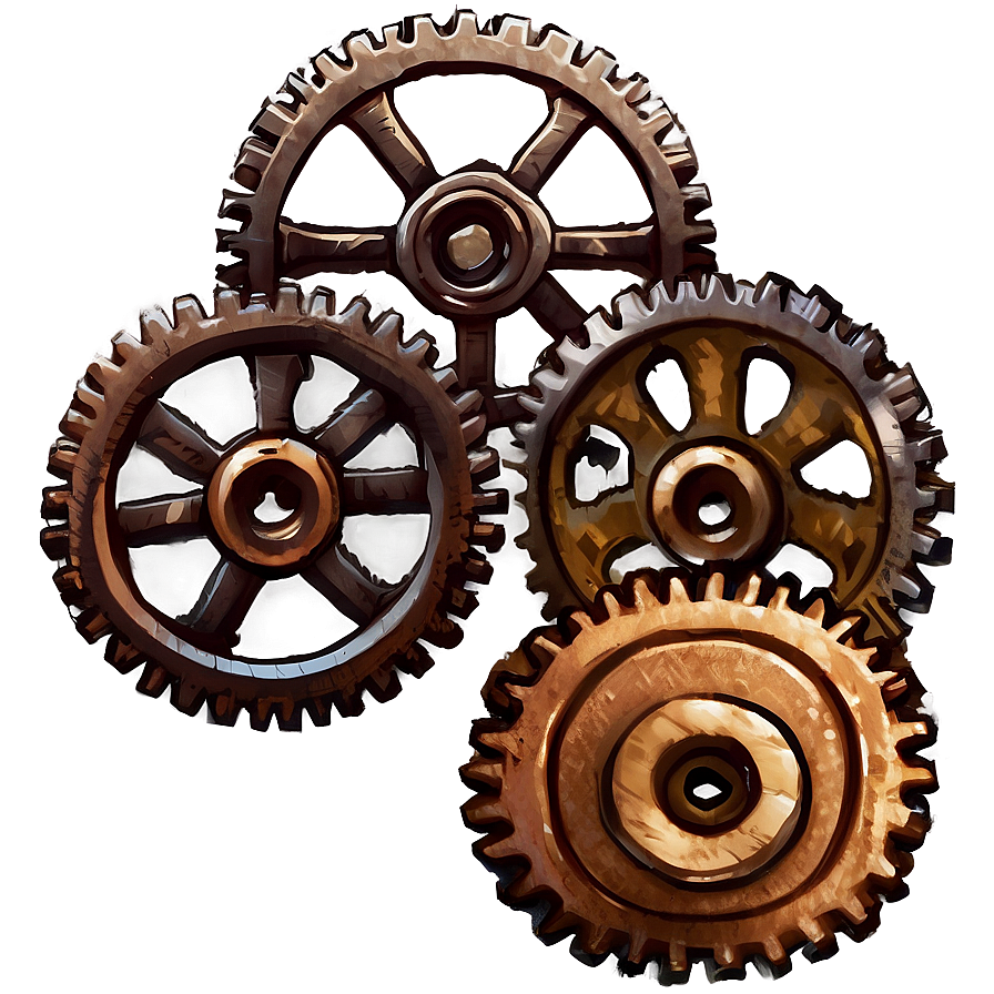 Rustic Gear Icon Png Gme PNG Image