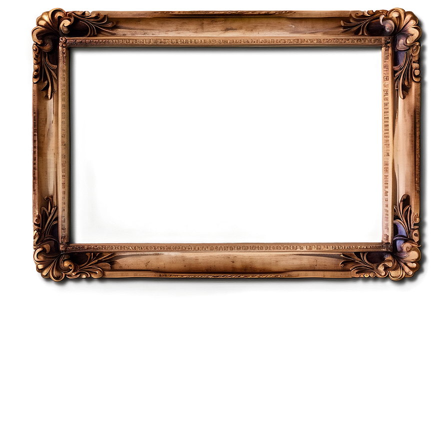 Rustic Golden Frame Png Mmw8 PNG Image