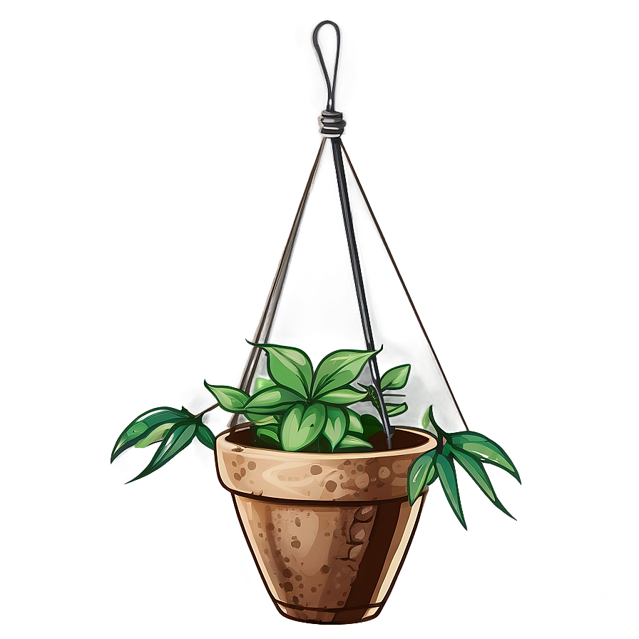 Rustic Hanging Plant Png Kar67 PNG Image