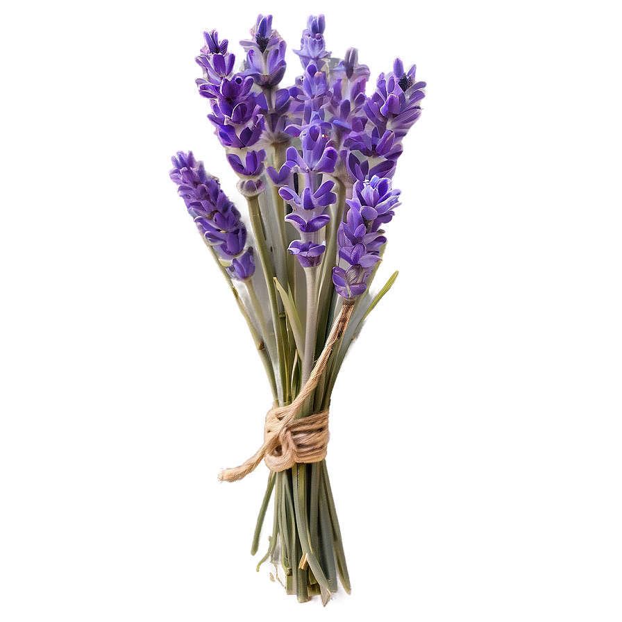 Rustic Lavender Bunch Png 06132024 PNG Image