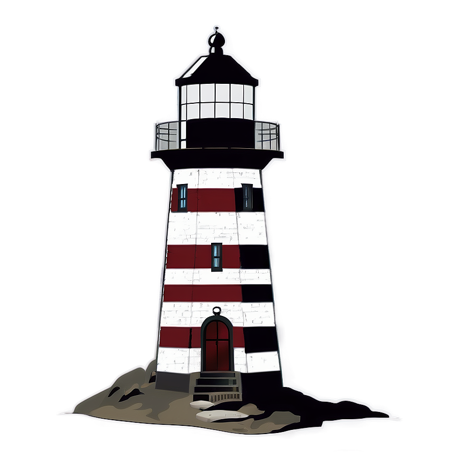 Rustic Lighthouse Drawing Png 79 PNG Image