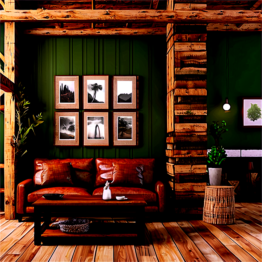 Rustic Living Room Decor Png 05242024 PNG Image