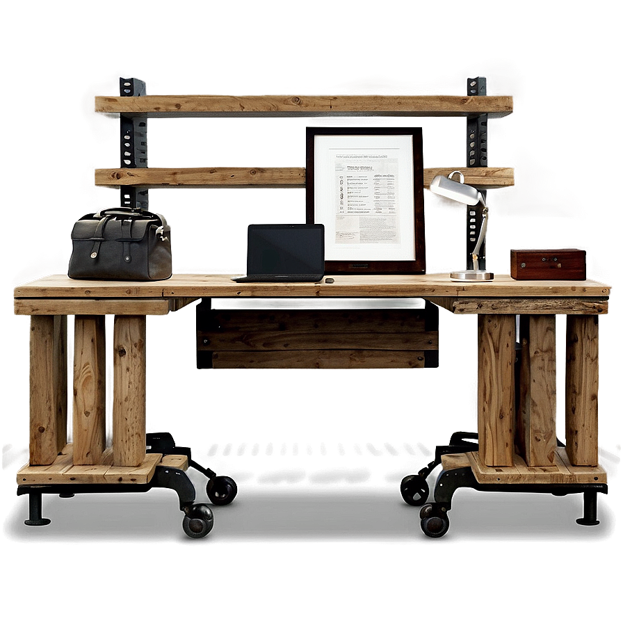 Rustic Office Desk Png 06262024 PNG Image