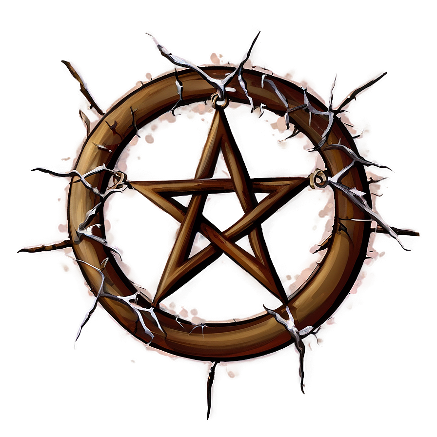 Rustic Pentagram Representation Png Qwu58 PNG Image