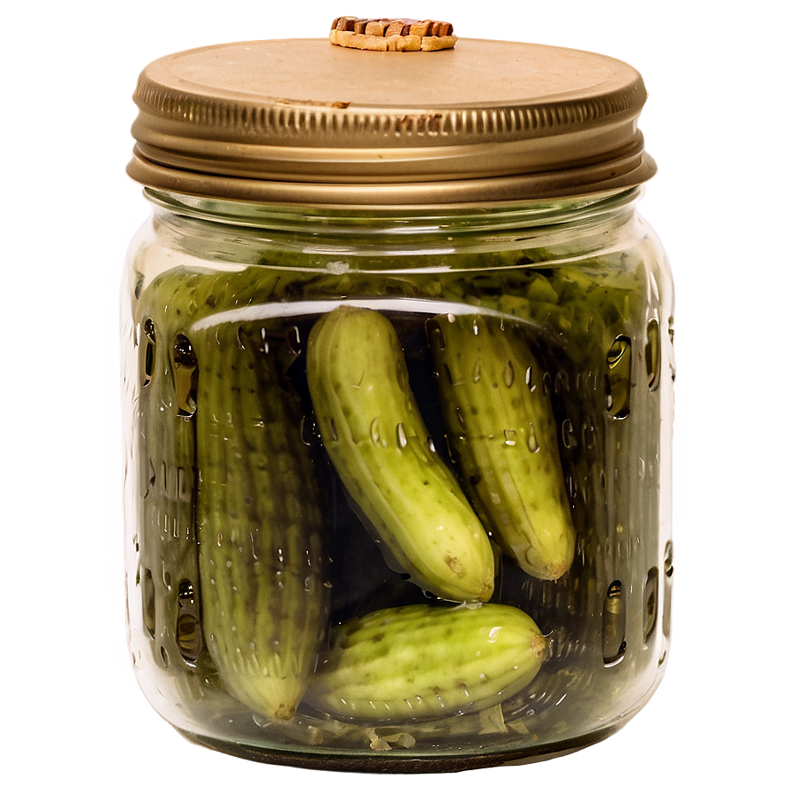 Rustic Pickle Mason Jar Png 05232024 PNG Image