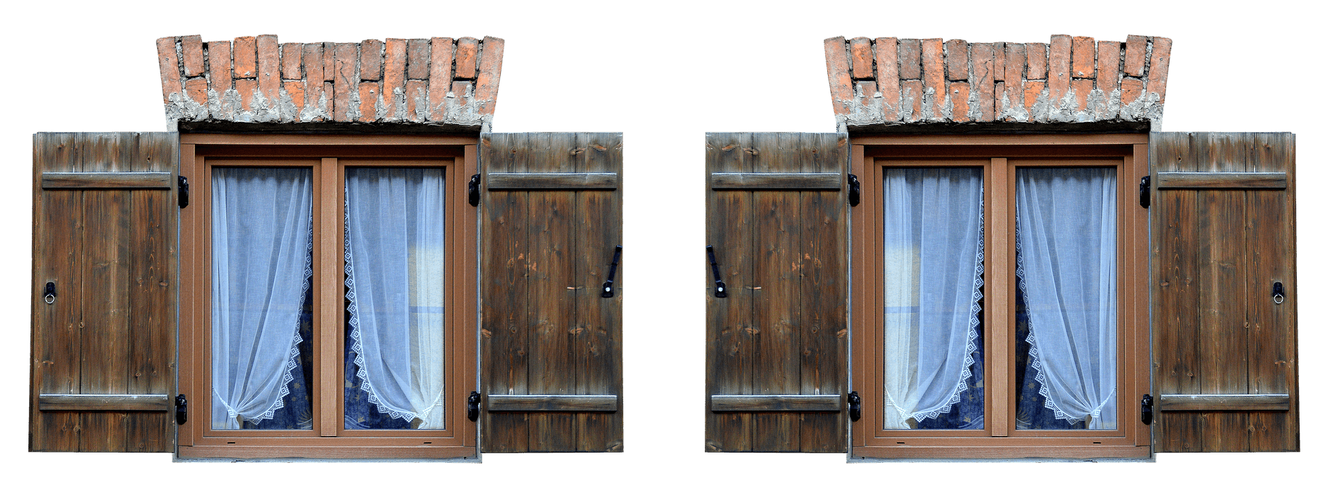 Rustic_ Shutters_and_ Window PNG Image