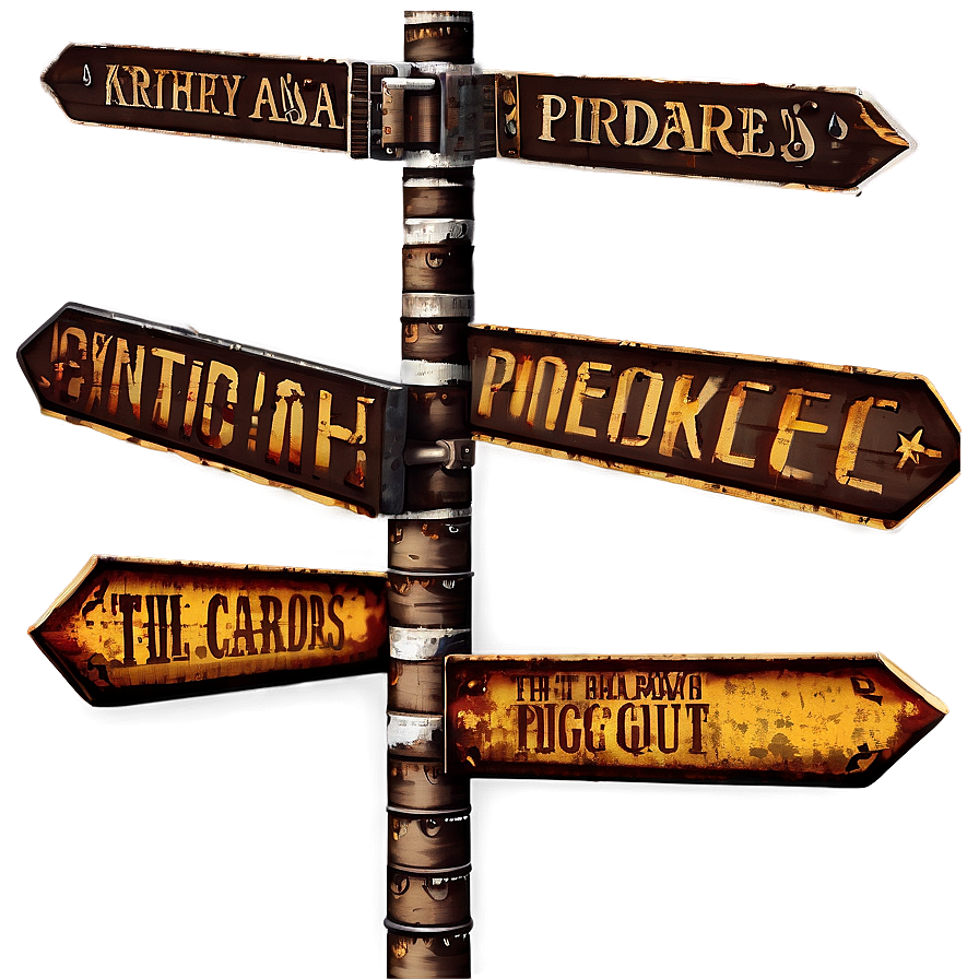 Rustic Street Signs Png 6 PNG Image