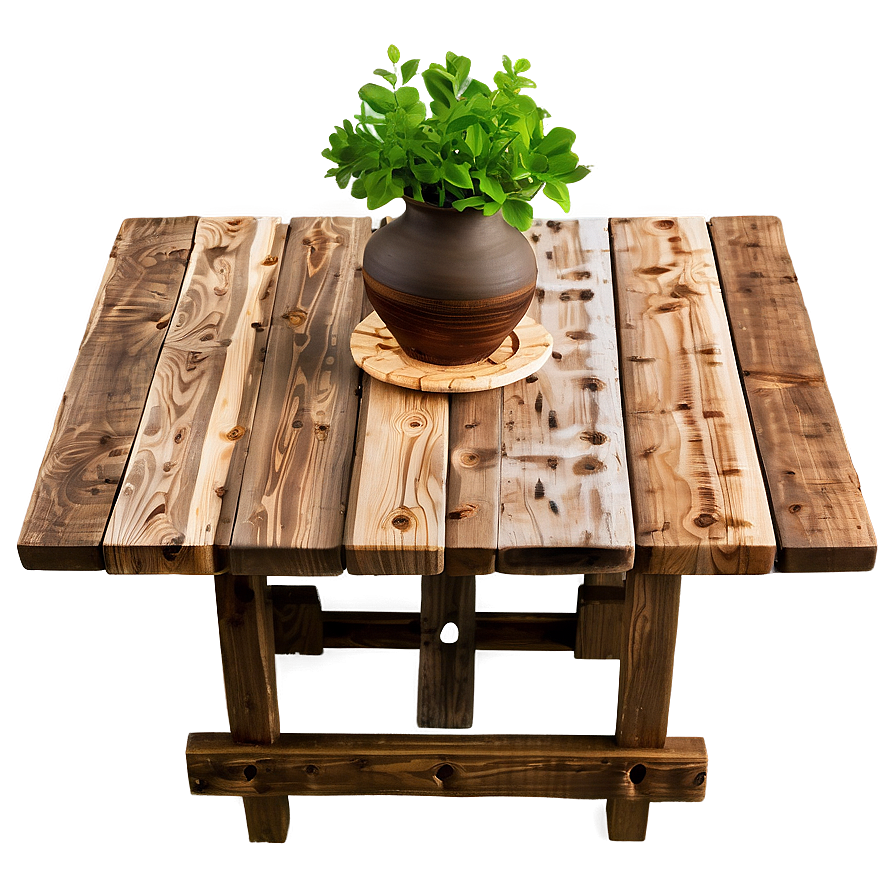 Rustic Table Top View Png 06262024 PNG Image