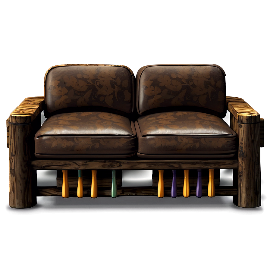 Rustic Wooden Couch Png Lly PNG Image