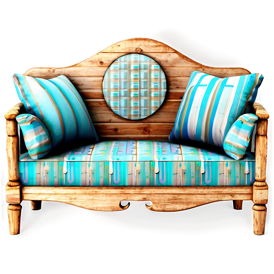 Rustic Wooden Couch Png Mgs71 PNG Image