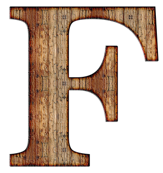 Rustic Wooden Letter R PNG Image