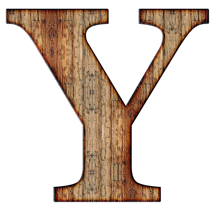 Rustic Wooden Letter Y PNG Image