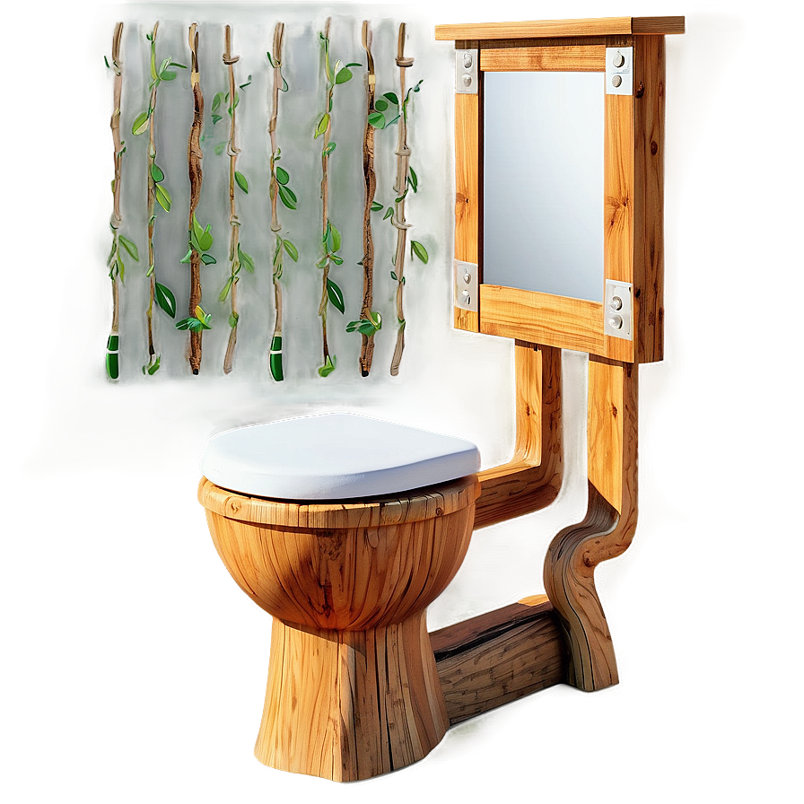 Rustic Wooden Toilet Png 05042024 PNG Image