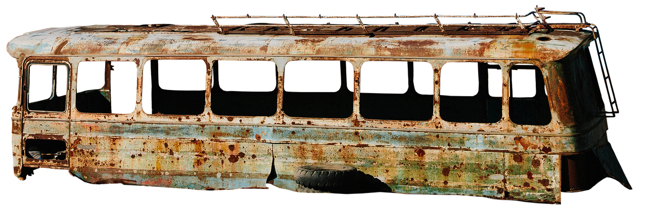 Rusty Abandoned Bus.png PNG Image