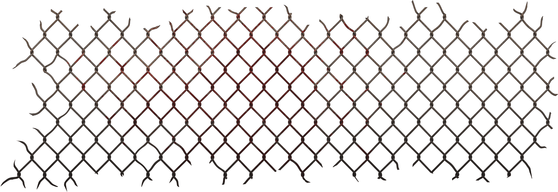 Rusty Chain Link Fence Texture PNG Image