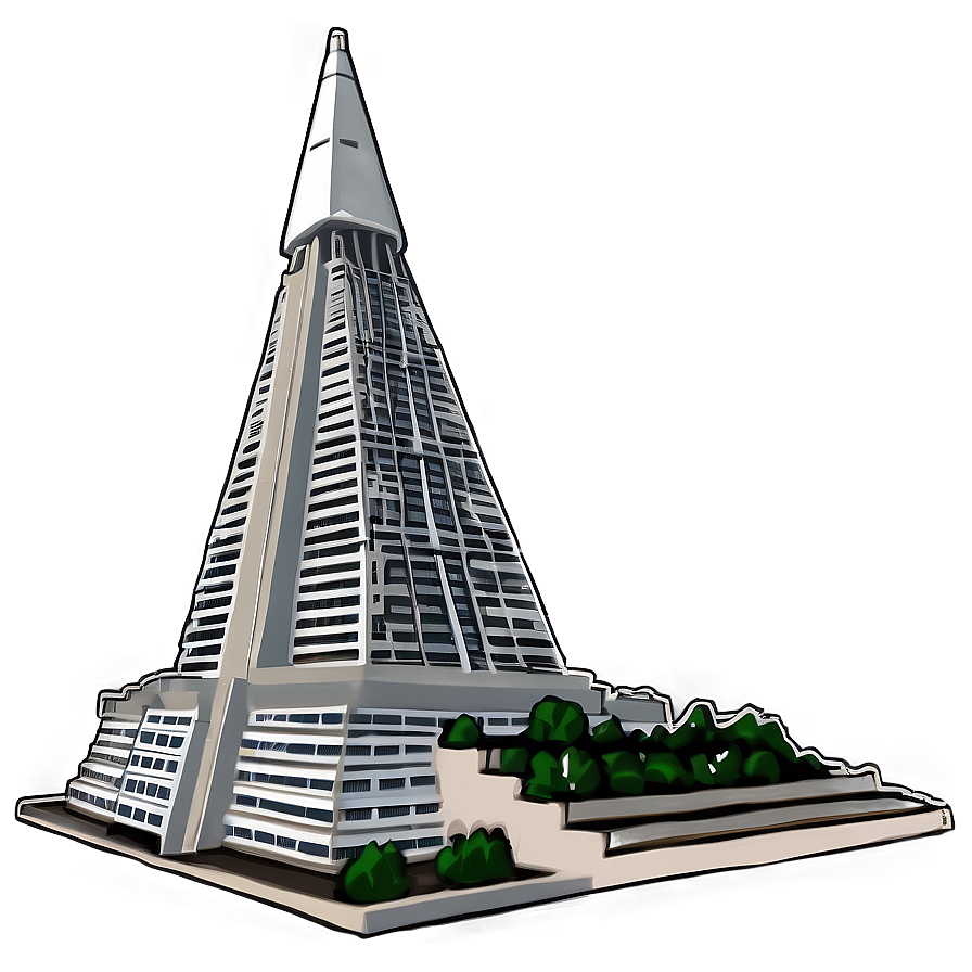 Ryugyong Hotel Pyongyang Png 06242024 PNG Image