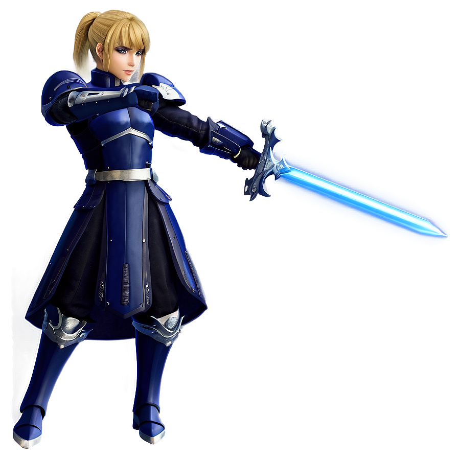 Saber In Battle Pose Png Sml86 PNG Image