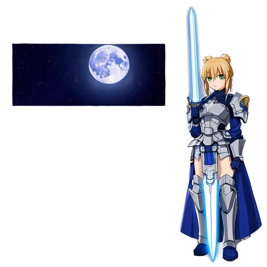 Saber Under Moonlight Png Bpb PNG Image