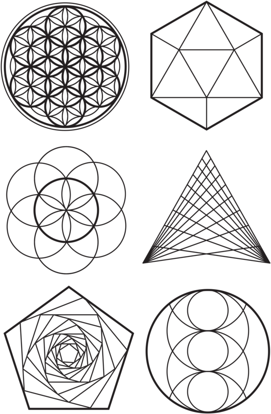 Sacred Geometry Symbols Collection PNG Image