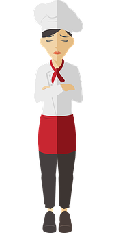 Sad Chef Cartoon Character PNG Image