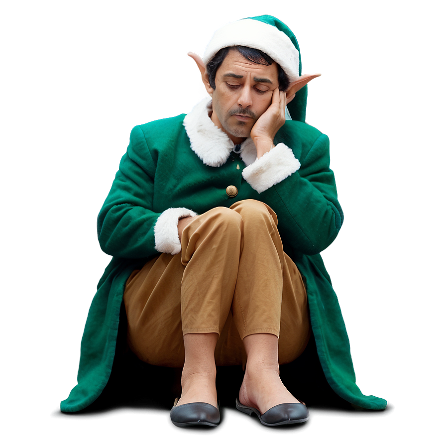 Sad Elf In Thought Png Njt PNG Image