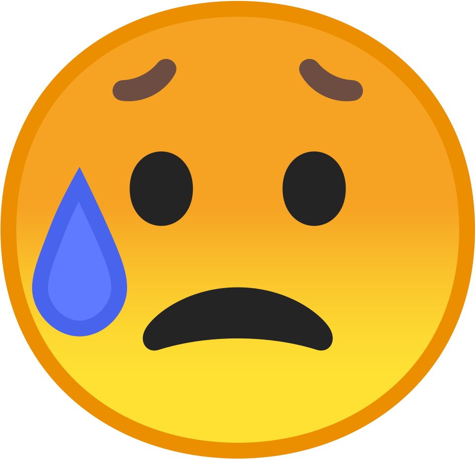 Sad Emojiwith Tear PNG Image