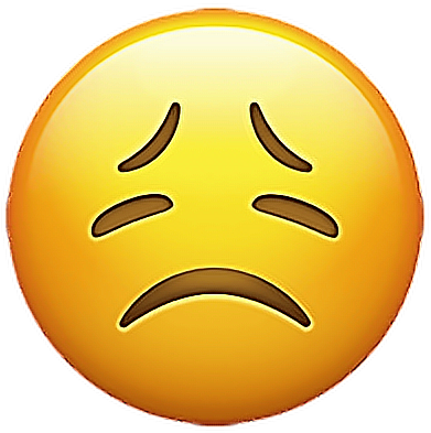 Sad Face Emoji Expression PNG Image