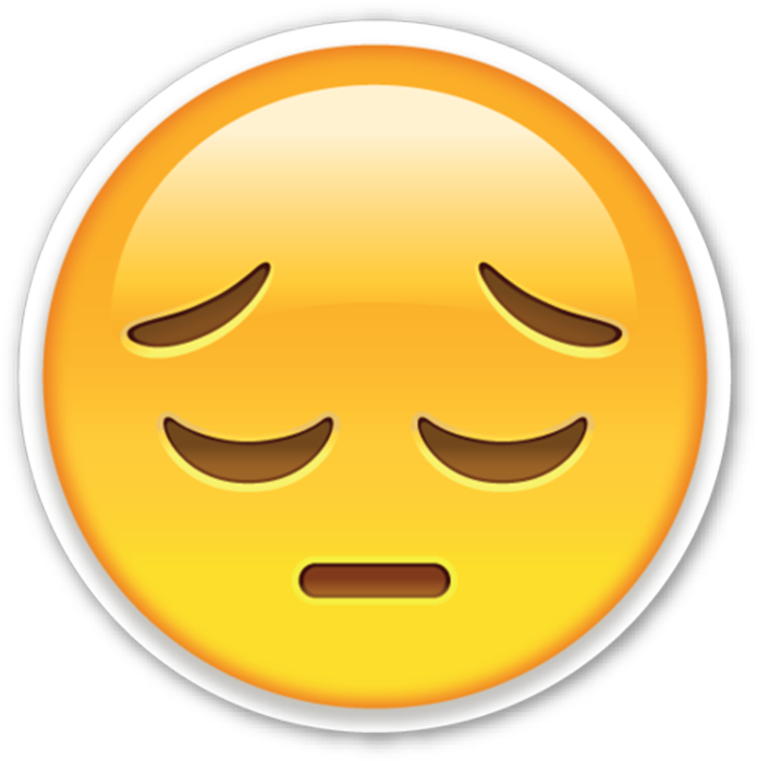 Sad Face Emoji Expression PNG Image