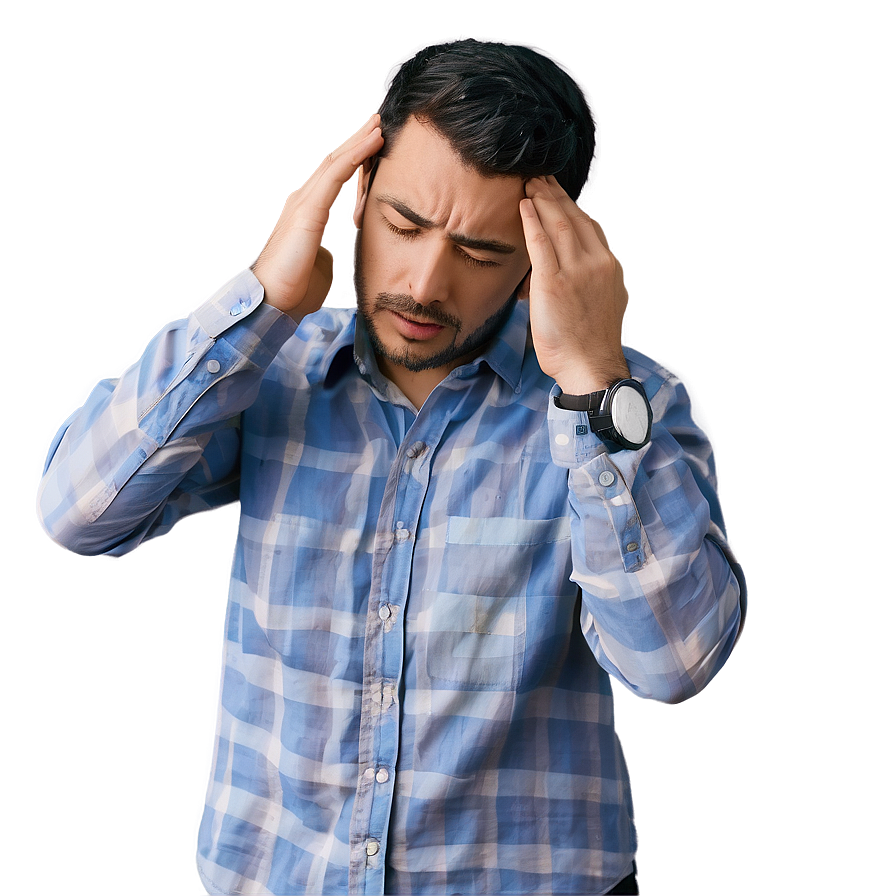 Sad Person Holding Head Png 88 PNG Image