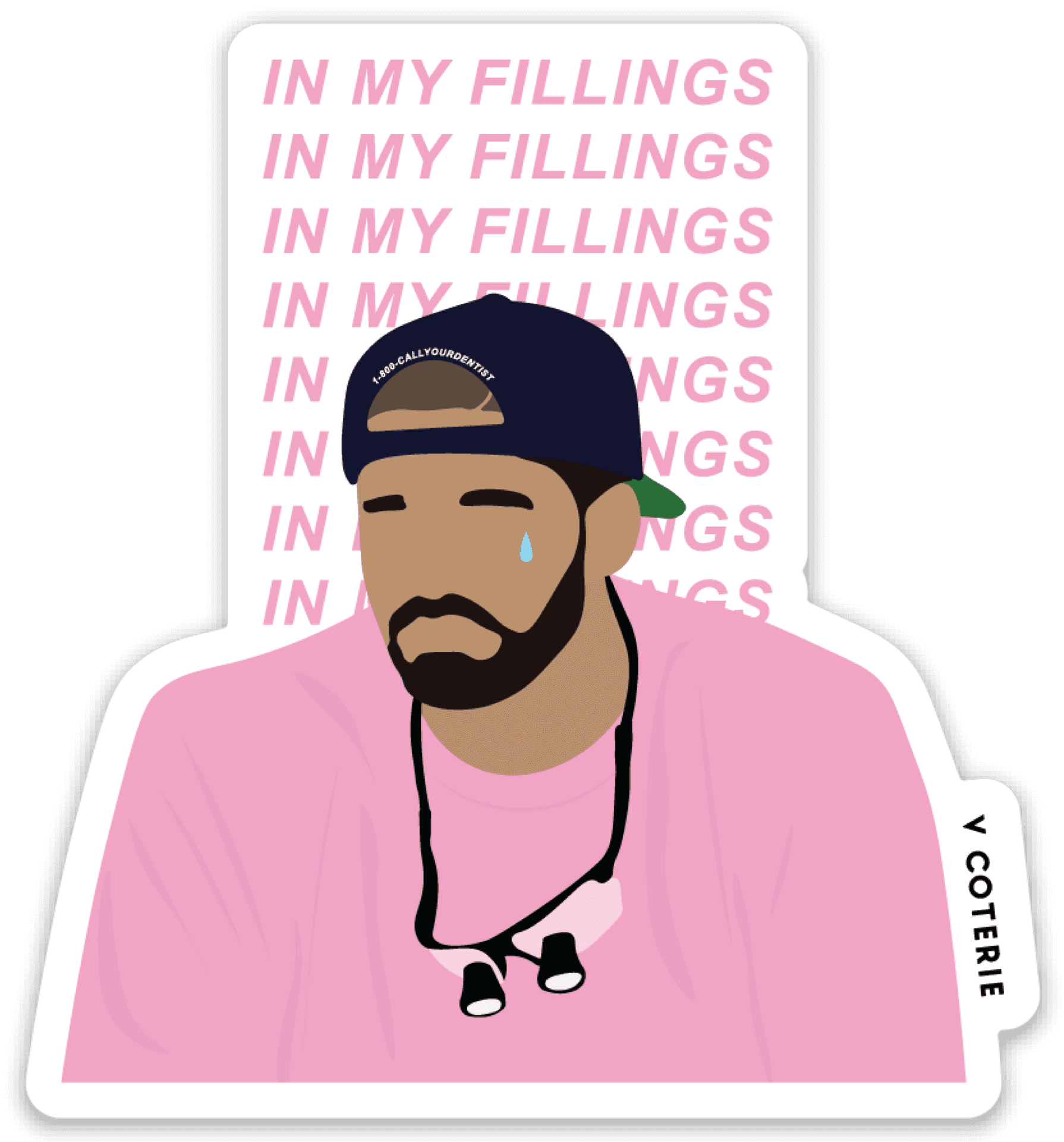 Sad Rapper Cartoon Sticker PNG Image