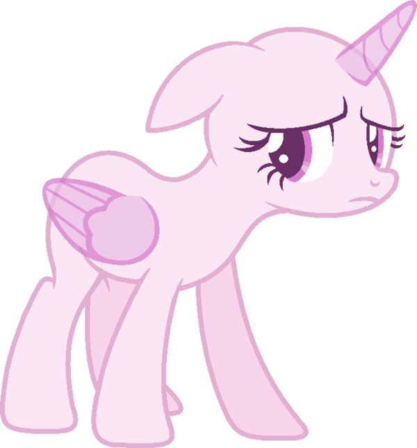 Sad_ Unicorn_ Pony_ Vector PNG Image