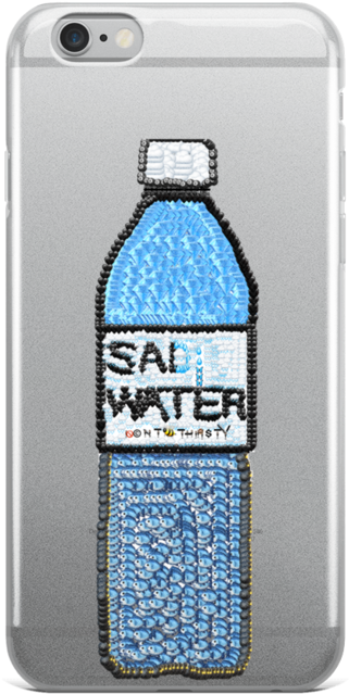 Sad Water Bottle Phone Case PNG Image