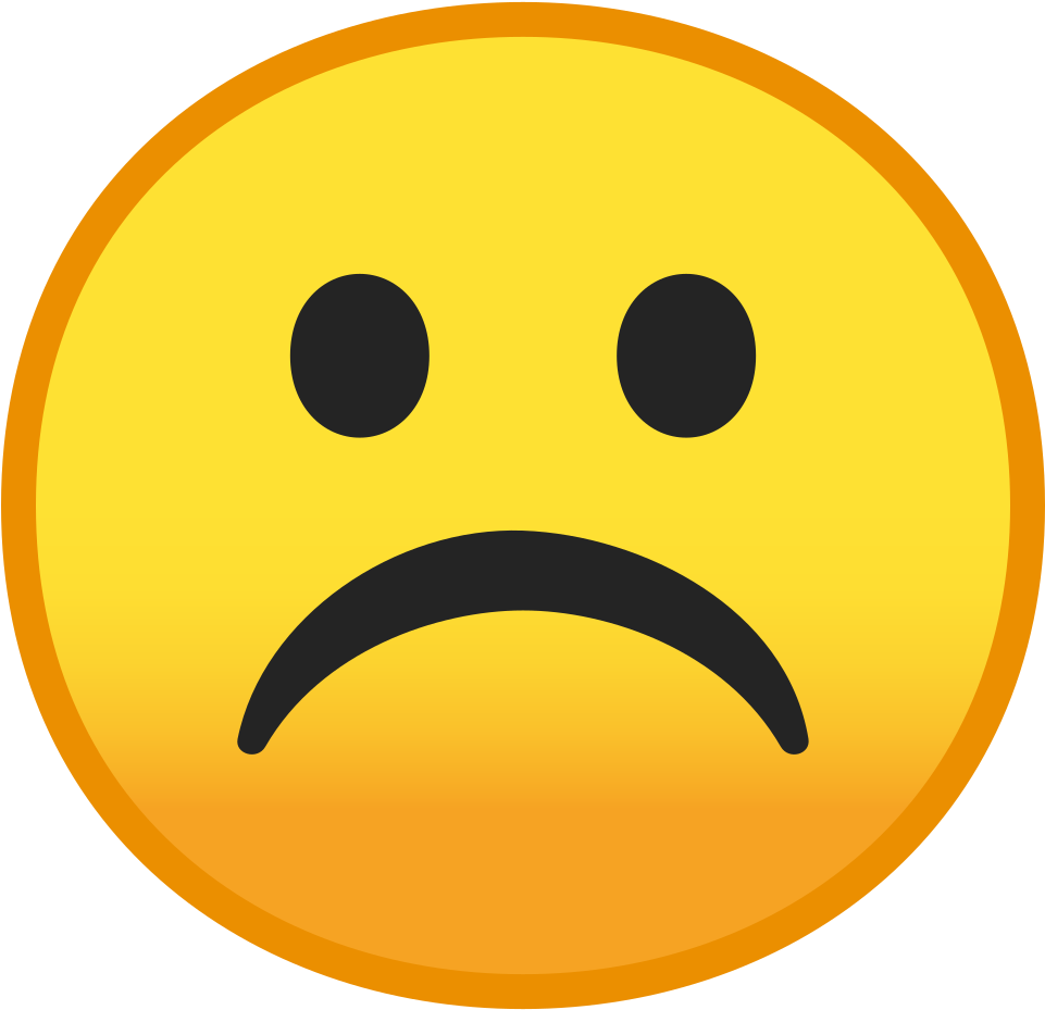 Sad Yellow Emoji Frown PNG Image