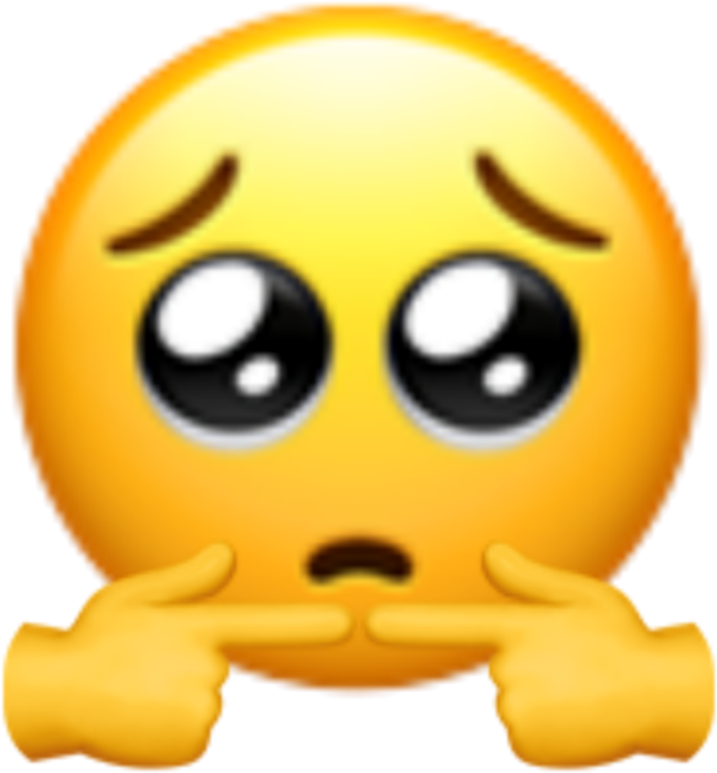 Sad Yellow Emojiwith Handson Face PNG Image