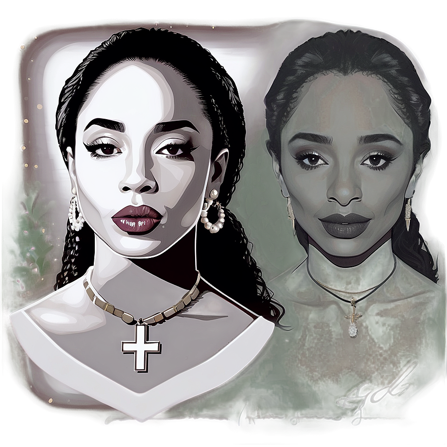 Sade Portrait Artwork Png Idt70 PNG Image