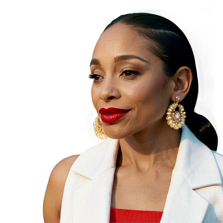 Sade's Iconic Earring Style Png Igj PNG Image