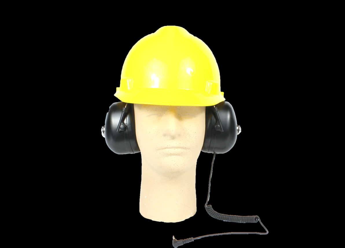 Safety Helmetwith Earmuffs PNG Image