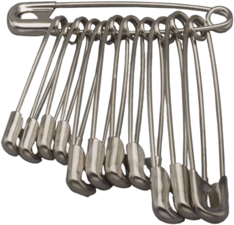 Safety Pins Attachedtoa Bar PNG Image