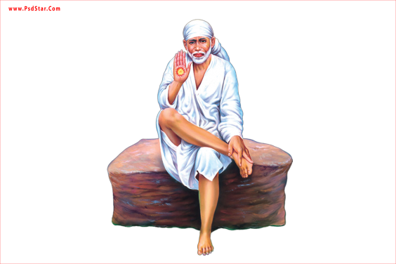 Sai_ Baba_ Blessing_ Pose PNG Image