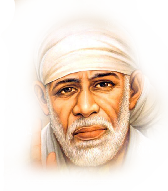 Sai Baba Portrait Artwork PNG Image