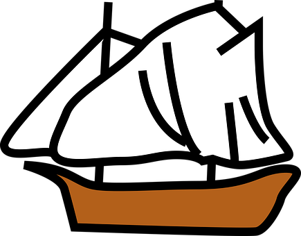 Sailboat Graphic Art PNG Image