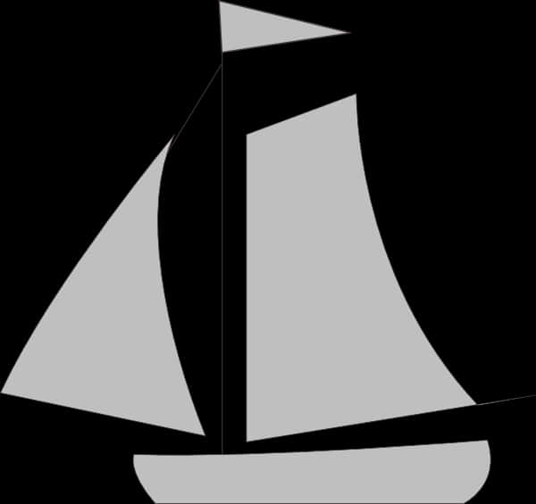 Sailboat Silhouette Graphic PNG Image